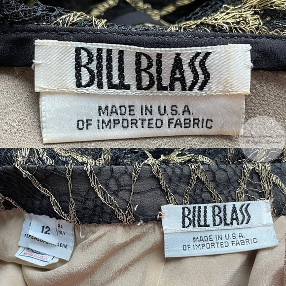 Authentic Vintage Bill Blass 2-Piece Illusion Lace Jacket & Skirt Set Size 12 - Picture 10 of 12